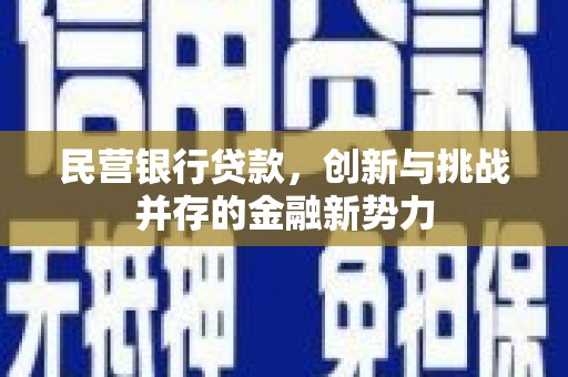 连江民营银行贷款，创新与挑战并存的金融新势力