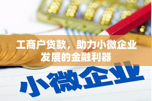 连江工商户贷款，助力小微企业发展的金融利器