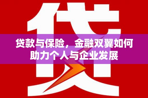连江贷款与保险，金融双翼如何助力个人与企业发展
