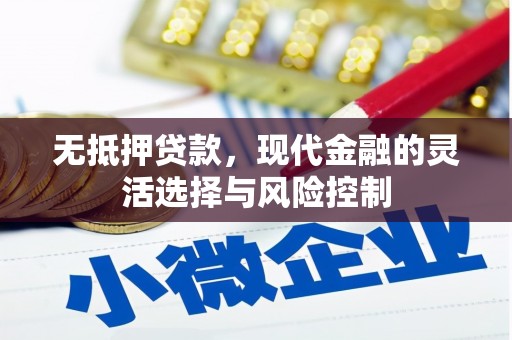 连江无抵押贷款，现代金融的灵活选择与风险控制