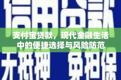 连江支付宝贷款，现代金融生活中的便捷选择与风险防范
