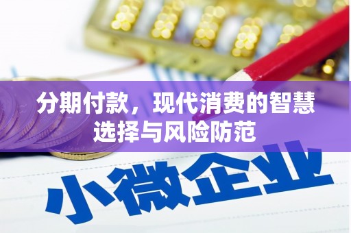 连江分期付款，现代消费的智慧选择与风险防范
