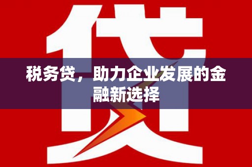 连江税务贷，助力企业发展的金融新选择