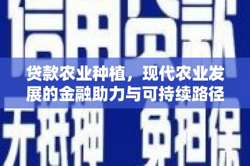 连江贷款农业种植，现代农业发展的金融助力与可持续路径