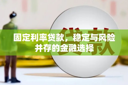 连江固定利率贷款，稳定与风险并存的金融选择