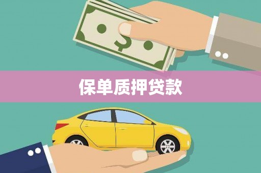 连江保单质押贷款