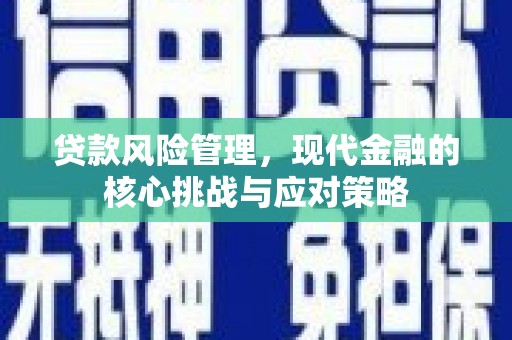 连江贷款风险管理，现代金融的核心挑战与应对策略