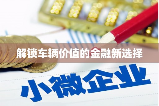 连江解锁车辆价值的金融新选择
