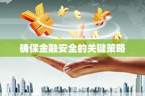 连江确保金融安全的关键策略